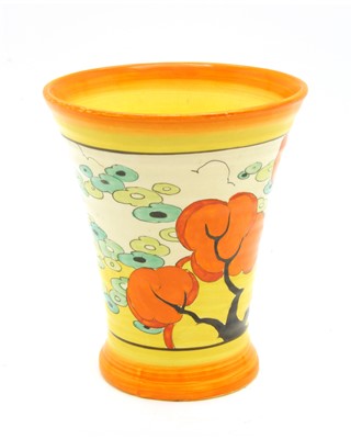 Lot 121 - A Clarice Cliff Orange Erin pattern vase