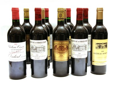 Lot 272 - Assorted Claret, 2000 to include: Ch Batailley, Ch Cissac, Ch Hortevie and Ch d'Angludet