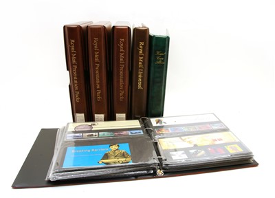 Lot 82 - A mixed lot in two boxes to include five albums Great Britain presentation packs