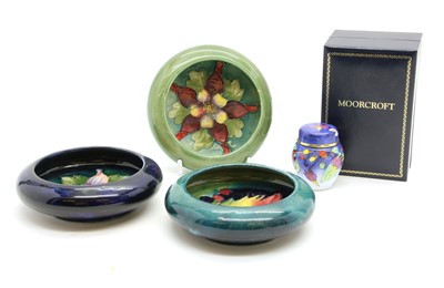 Lot 117 - Three Moorcroft Art pottery dishes