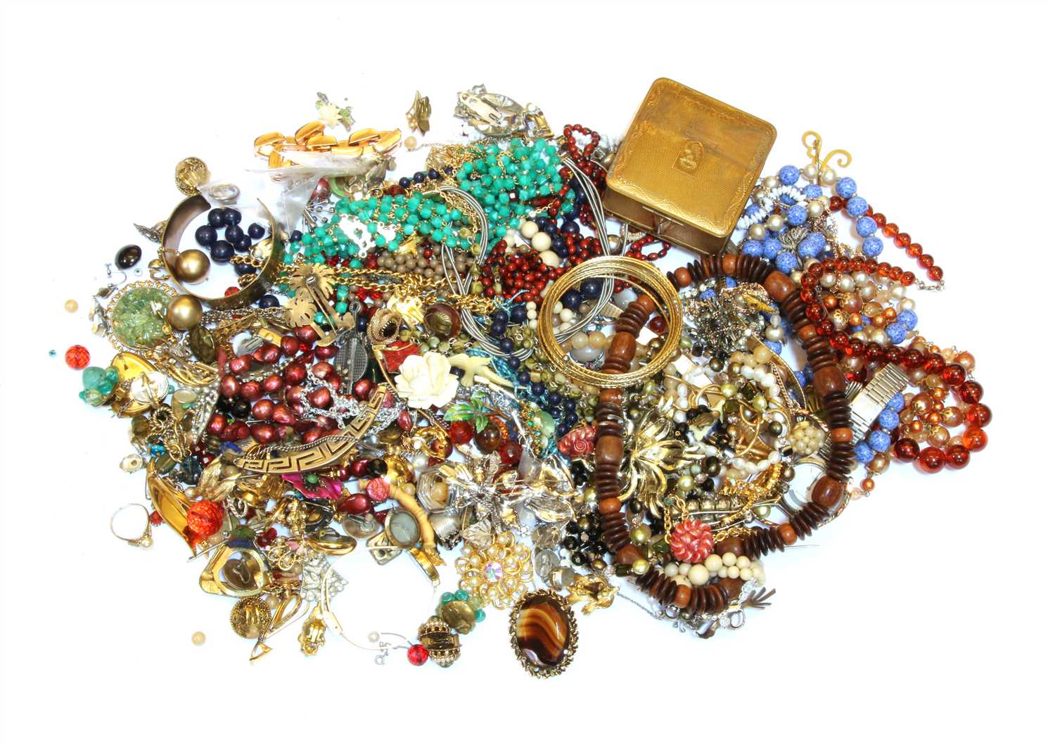 Lot 28 - A box of costume jewellery