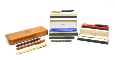 Lot 55 - A box of Parker and other pens