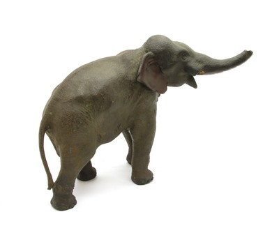 Lot 130 - A Japanese meiji period bronze elephant