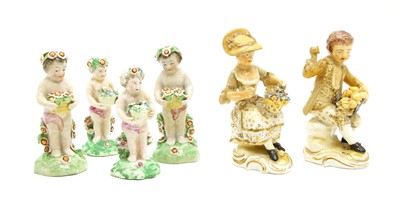 Lot 120 - Six early 19th century Derby porcelain figures