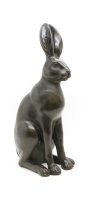 Lot 208 - A bronze figure of a seated hare