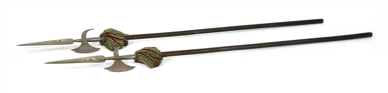 Lot 202 - A pair of 20th century halberds