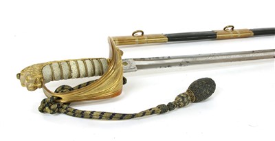 Lot 140 - A Royal Naval Officer's sword