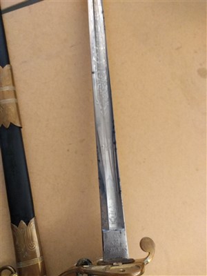 Lot 140 - A Royal Naval Officer's sword