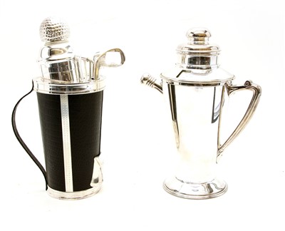 Lot 143 - An Art Deco style silver plated cocktail shaker