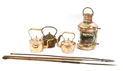 Lot 286 - A copper ship's lamp