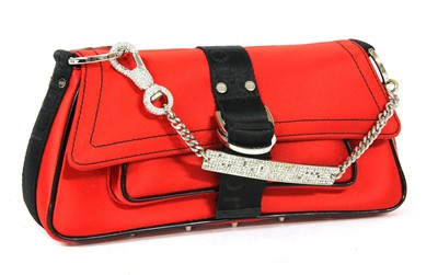 Lot 527A - Christian Dior Red Satin Handbag