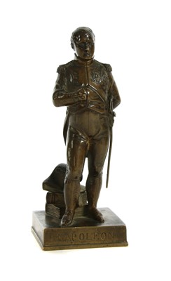 Lot 105 - A bronze figure  of Napoleon after Jean-Auguste Barre (1811 - 1896)