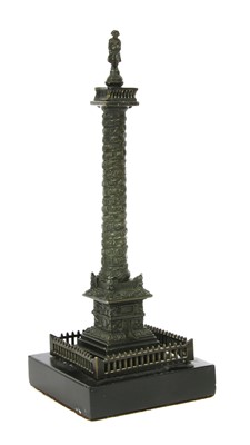 Lot 117 - A 19th century bronze model of the Vendôme column