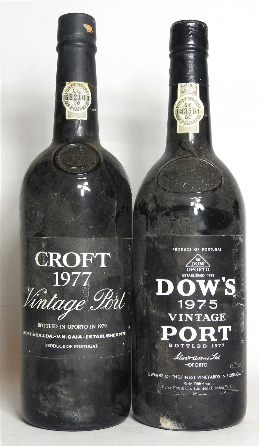Lot 121 - Assorted port to include: Croft, 1977, one bottle and Dow's, 1975, one bottle, two bottles in total