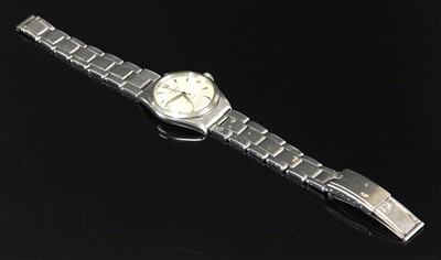 Lot 614 - A gentlemen's stainless steel Rolex oyster bracelet watch