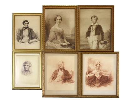 Lot 672 - A collection of lithographic and photogravure portraits