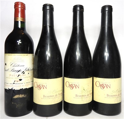 Lot 206 - Assorted Wines: Rene Lequin-Colin, Domaine de Cassan and Château Haut-Bages Liberal, 8 bottles total