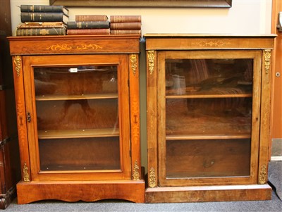 Lot 360 - A late 19th Century walnut pier cabinet