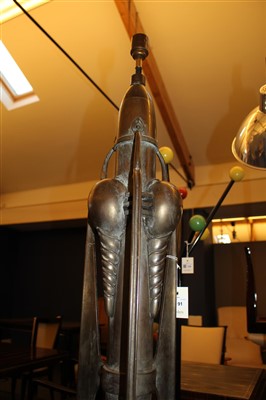 Lot 91 - An Amsterdam School bronze standard lamp