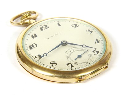 Lot 26 - A 9ct gold open faced pocket watch