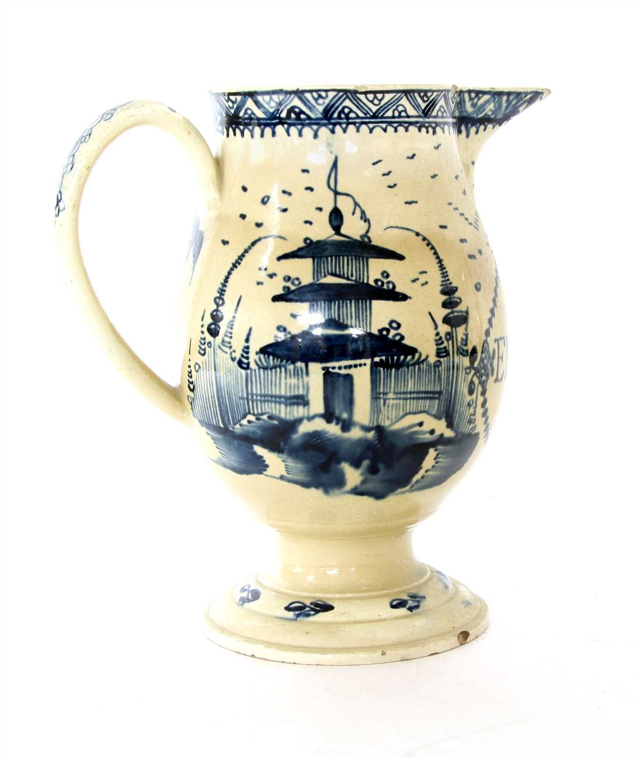 Lot 116 - A late 18th century English pearlware jug