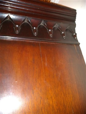 Lot 148 - A George III-style mahogany breakfront bookcase