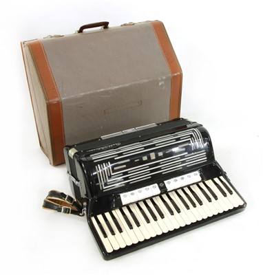 Lot 158 - A Bell virtuoso cased accordion