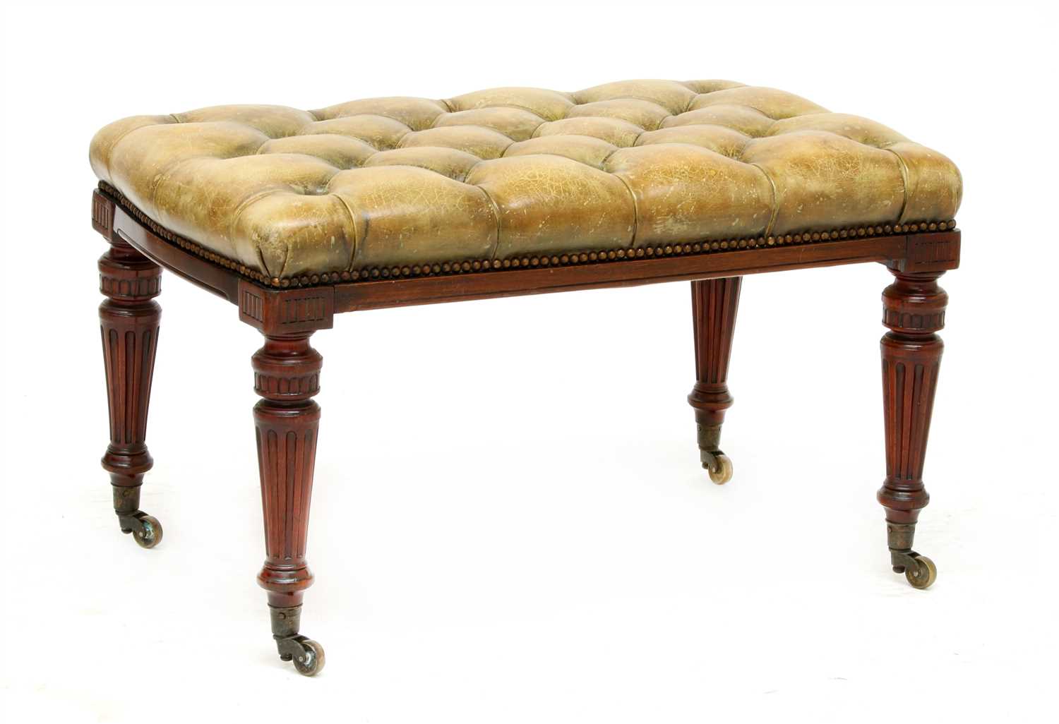 Lot 150 - A Victorian mahogany footstool