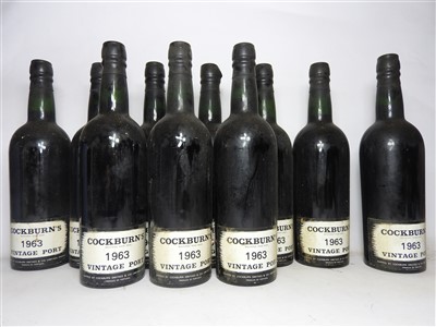 Lot 102 - Cockburn's, 1963, ten bottles