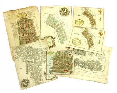Lot 205A - A collection of 18th century coloured maps of London