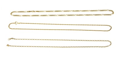 Lot 4A - A 9ct gold filed Figaro chain
