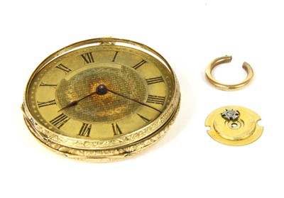Lot 21 - A Continental key wound open faced pocket watch