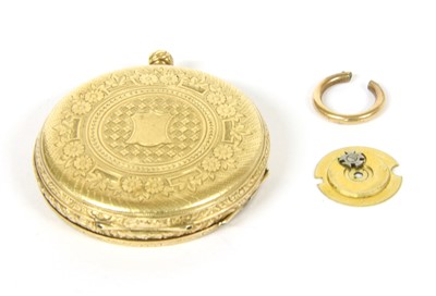 Lot 21 - A Continental key wound open faced pocket watch