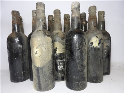Lot 74 - Vintage Port, 1927, UK bottled, twelve bottles (labels lacking, date on capsule)