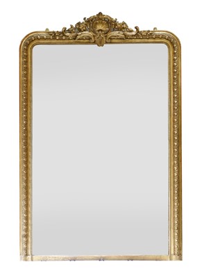 Lot 316 - A giltwood overmantel mirror