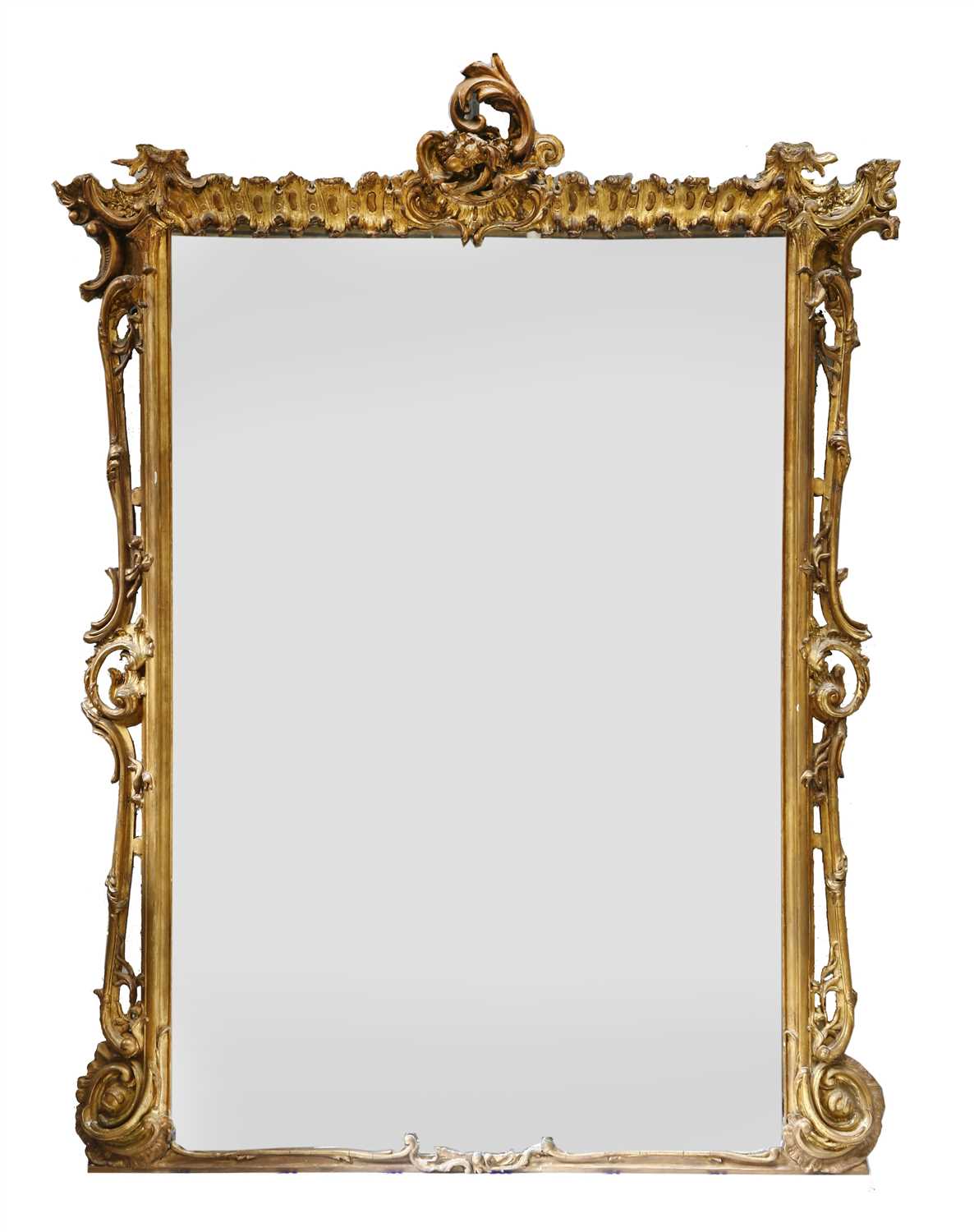 Lot 160 - A Victorian giltwood overmantel mirror