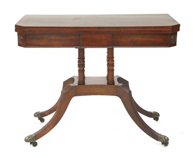 Lot 260 - A Regency mahogany fold-over card table