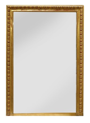 Lot 346 - A mahogany giltwood overmantel mirror