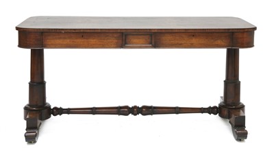 Lot 127 - A Victorian rosewood stretcher table