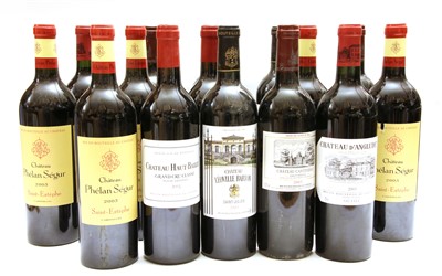 Lot 237 - Red Bordeaux 2003: Phélan Ségur, Cantemerle, Haut-Bailly, d'Angludet, Leoville Barton, total 15 btls