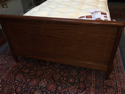 Lot 314 - A French Empire-style strung mahogany double bed