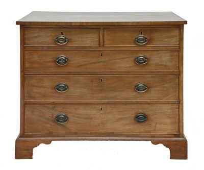 Lot 302 - A strung mahogany chest of drawers