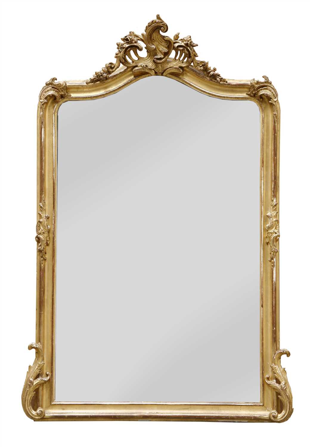 Lot 257 - A Victorian giltwood wall mirror