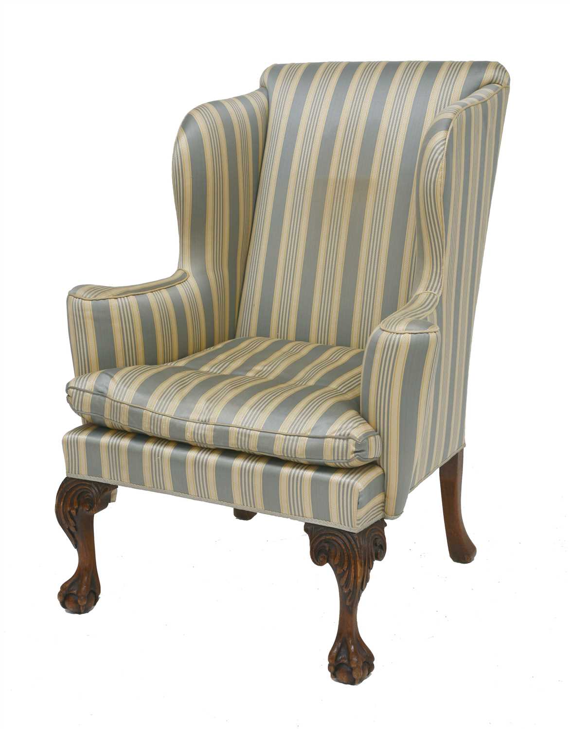 Lot 323 - A wing armchair