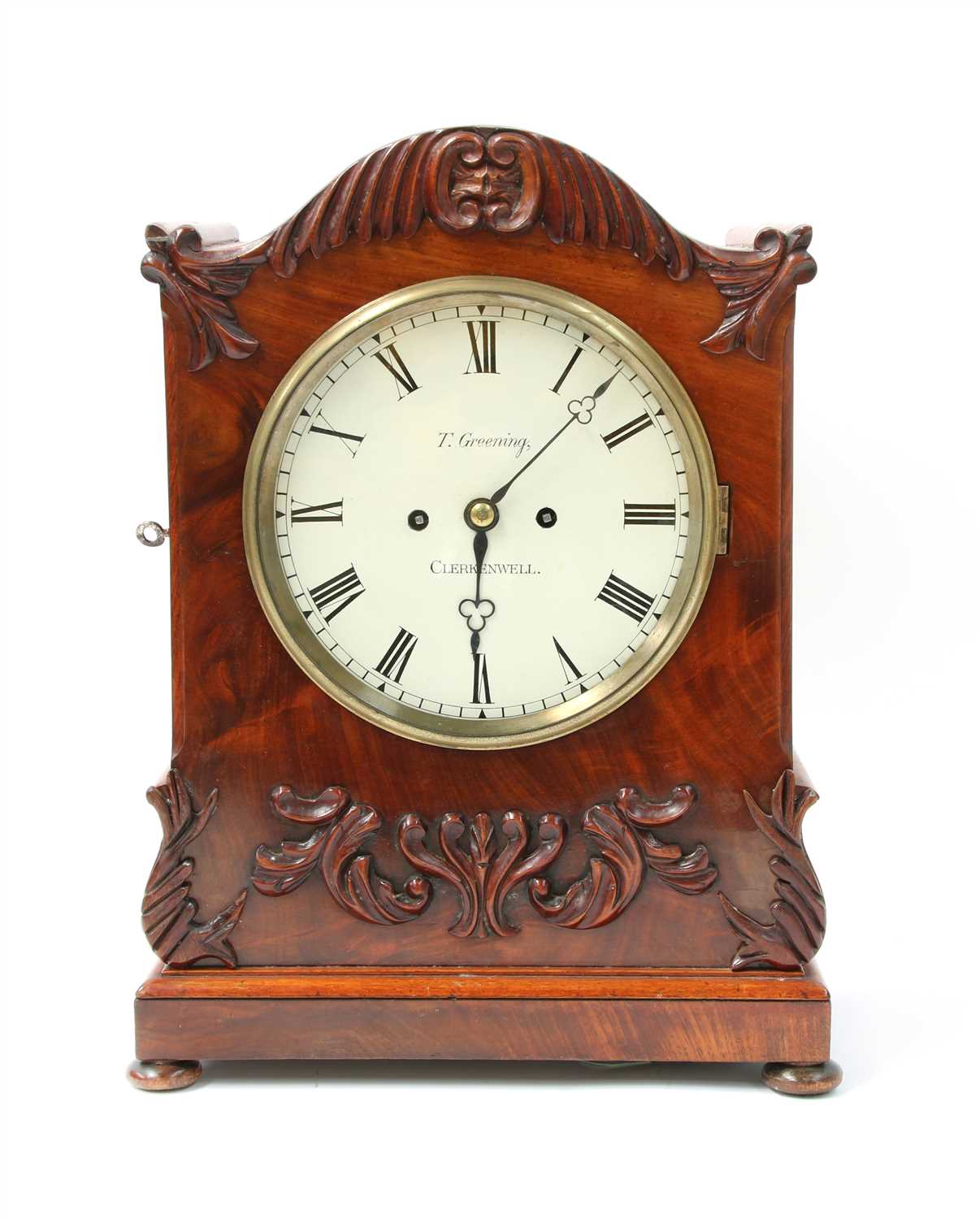 Lot 138 - A William IV mahogany mantel clock