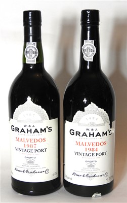 Lot 118 - Graham's, Quinta do Malvedos to include one bottle each: 1987 and 1984, two bottles in total