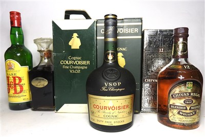 Lot 144 - Assorted to include: Cognac, Port, Whisky and Armagnac, six bottles in total