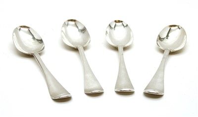 Lot 44 - A set of three George II silver Old English table spoons
