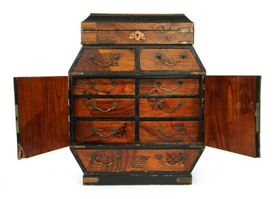 Lot 135 - A late 19th century Japanese table cabinet