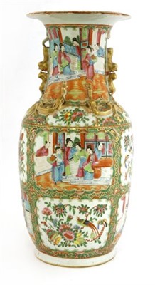 Lot 206 - A Chinese Canton famille rose vase